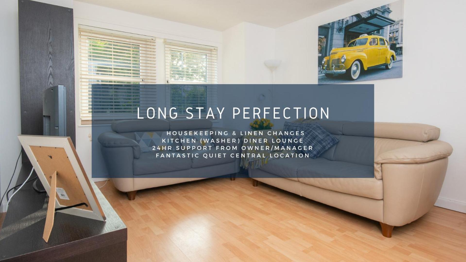 Dwellcome Home Ltd 2 Bedroom King & Double Central Apartment, Free Allocated Barrier Secured Parking Space At Rear Entrance & Fast Wifi, Ideal For Long Term Contractor, Corporate, Etc Stays, Regular Housekeeping Option - See Our Site For Assurance Aberdeen Exteriér fotografie